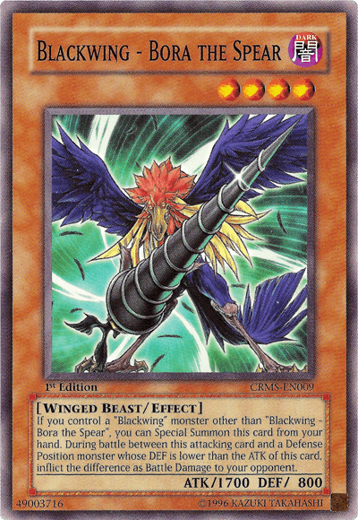 Blackwing - Bora the Spear [CRMS-EN009] Common - POKÉ JEUX