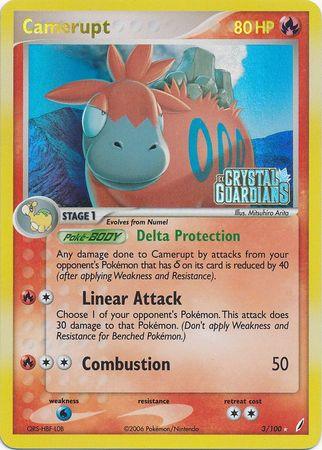 Camerupt (3/100) (Stamped) [EX: Crystal Guardians] - POKÉ JEUX