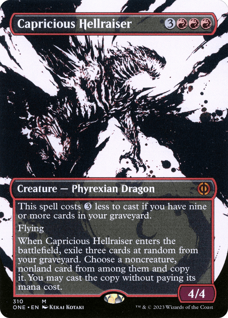 Capricious Hellraiser (Borderless Ichor) [Phyrexia: All Will Be One] - POKÉ JEUX