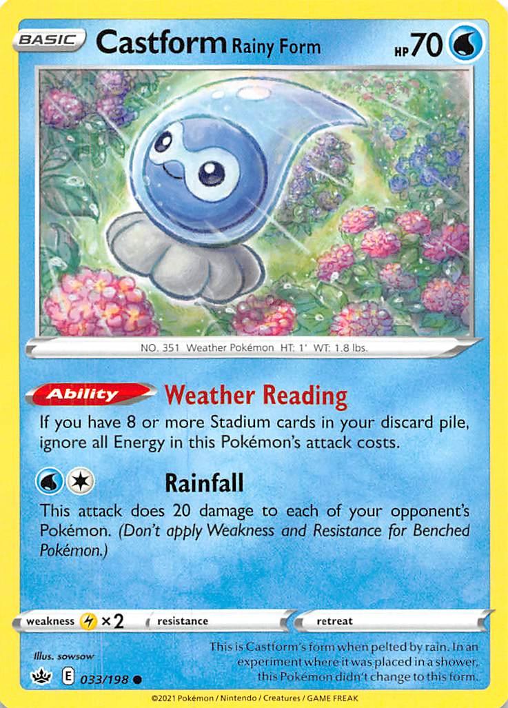 Castform Rainy Form (033/198) [Sword & Shield: Chilling Reign] - POKÉ JEUX