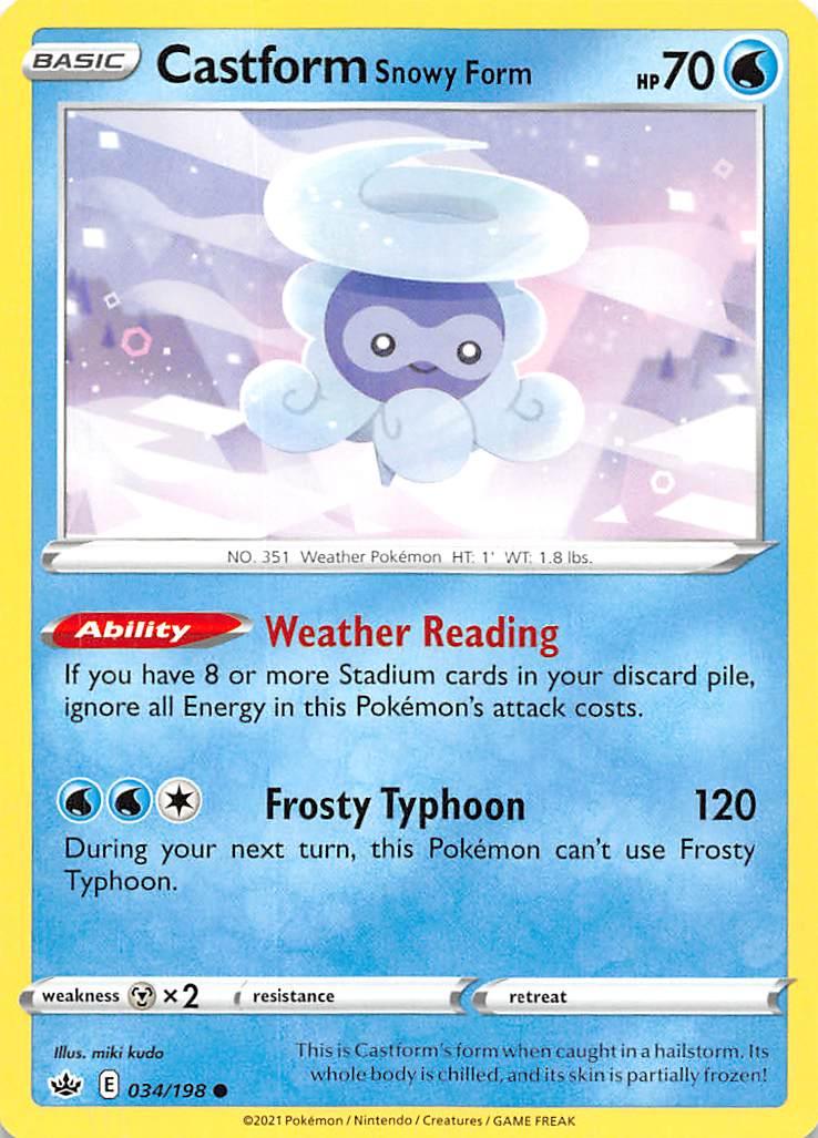 Castform Snowy Form (034/198) [Sword & Shield: Chilling Reign] - POKÉ JEUX