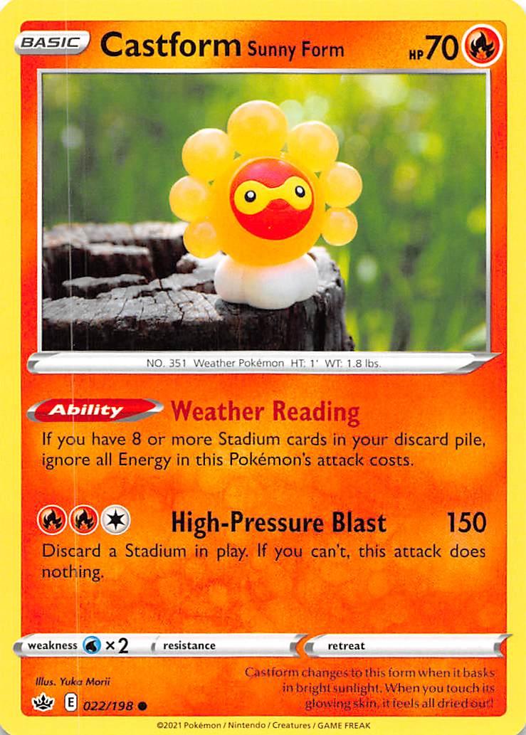 Castform Sunny Form (022/198) [Sword & Shield: Chilling Reign] - POKÉ JEUX