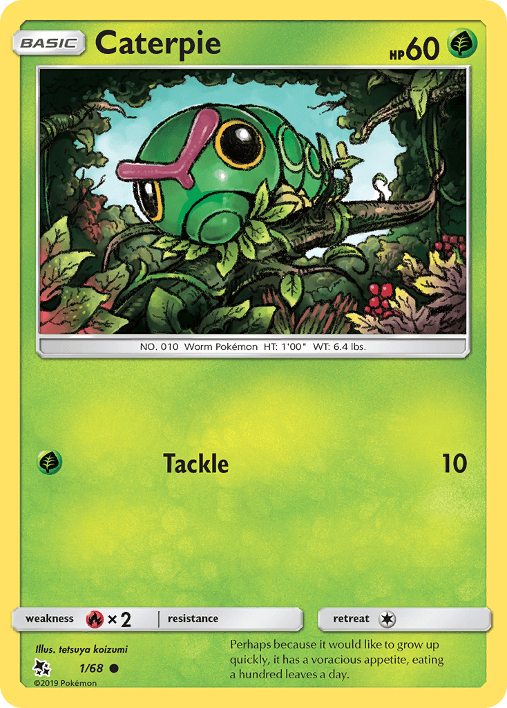 Caterpie (1/68) [Sun & Moon: Hidden Fates] - POKÉ JEUX