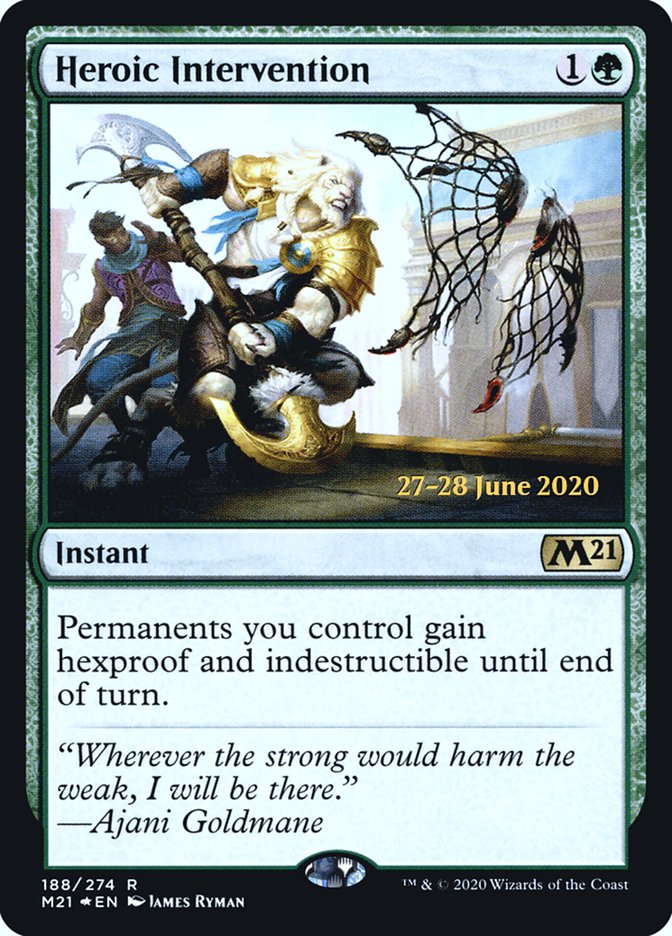 Heroic Intervention [Core Set 2021 Prerelease Promos]