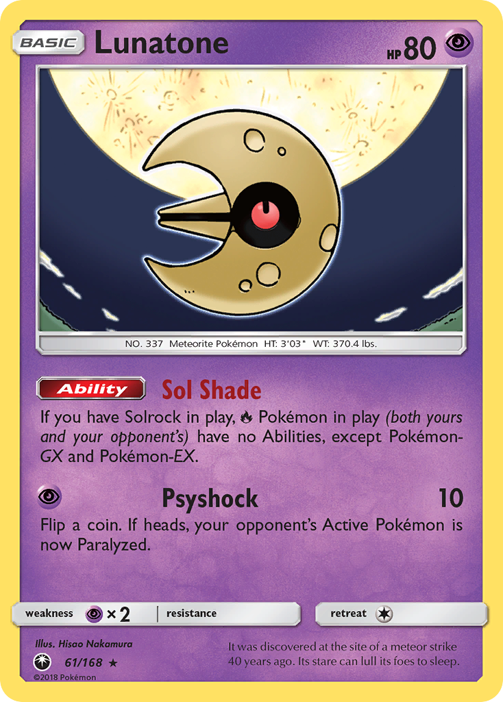 Lunatone (61/168) [Sun & Moon: Celestial Storm]