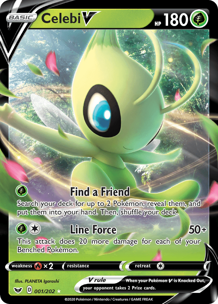 Celebi V (001/202) [Sword & Shield: Base Set] - POKÉ JEUX