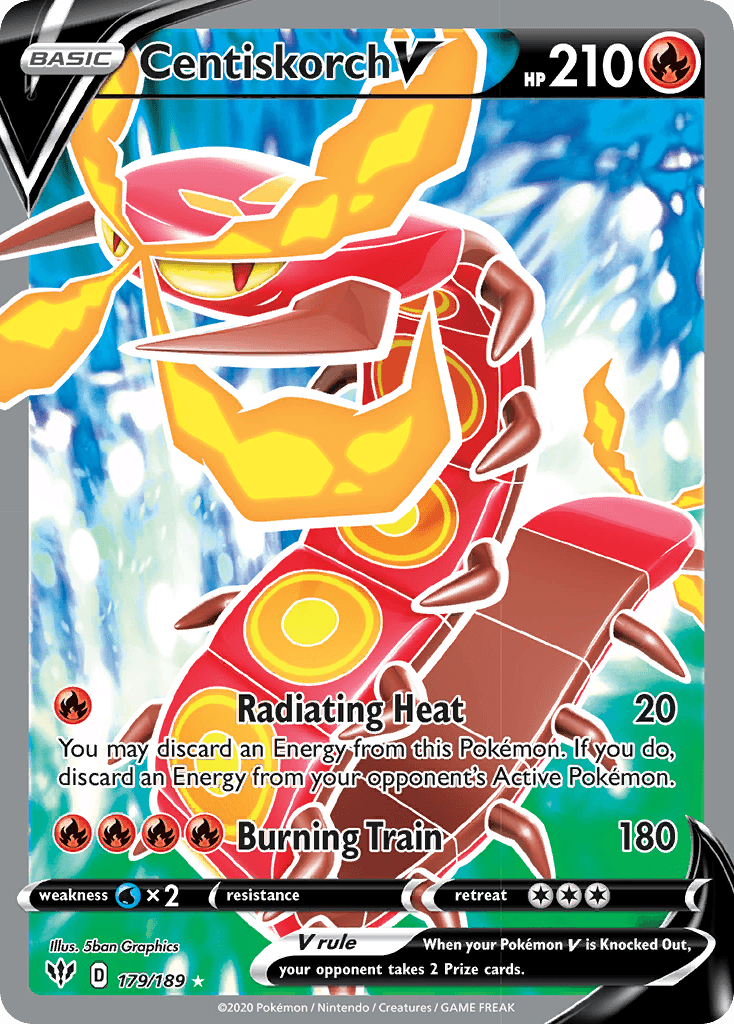 Centiskorch V (179/189) [Sword & Shield: Darkness Ablaze] - POKÉ JEUX