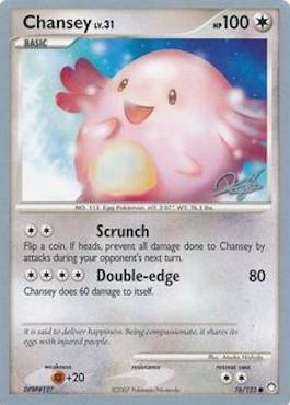 Chansey LV.31 (76/123) (Bliss Control - Paul Atanassov) [World Championships 2008] - POKÉ JEUX