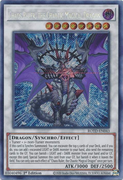 Chaos Ruler, the Chaotic Magical Dragon [ROTD-EN043] Secret Rare - POKÉ JEUX