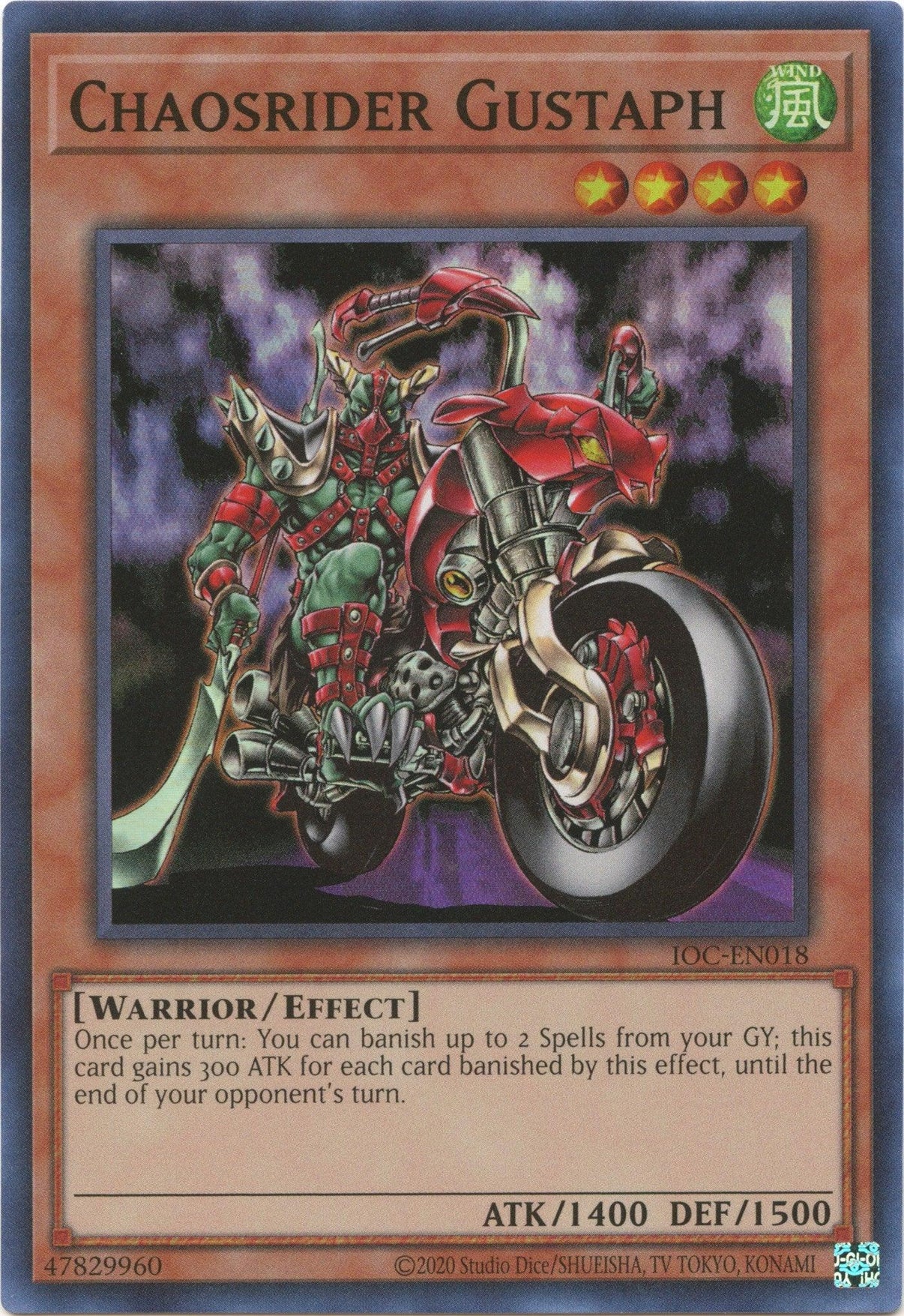 Chaosrider Gustaph (25th Anniversary) [IOC-EN018] Super Rare - POKÉ JEUX