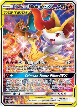 Charizard & Braixen GX (SM230) (Jumbo Card) [Sun & Moon: Black Star Promos] - POKÉ JEUX