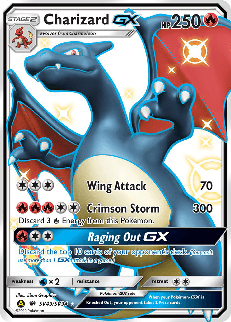 Charizard GX (SV49/SV94) [Sun & Moon: Hidden Fates - Shiny Vault] - POKÉ JEUX