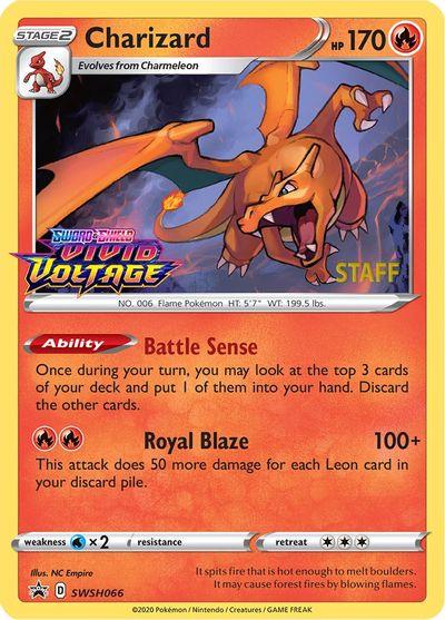 Charizard (SWSH066) (Staff Prerelease Promo) [Sword & Shield: Black Star Promos] - POKÉ JEUX