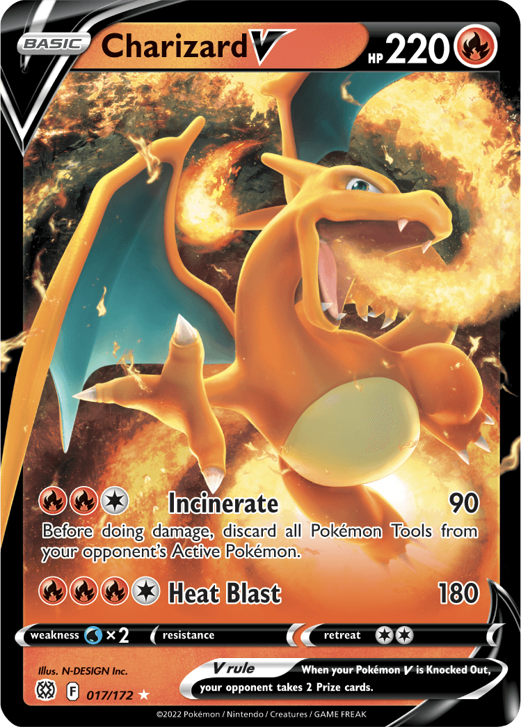 Charizard V (017/172) [Sword & Shield: Brilliant Stars] - POKÉ JEUX