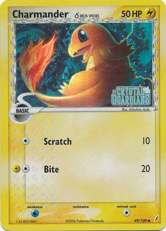 Charmander (49/100) (Delta Species) (Stamped) [EX: Crystal Guardians] - POKÉ JEUX