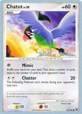 Chatot (55/100) (Luxdrill - Stephen Silvestro) [World Championships 2009] - POKÉ JEUX