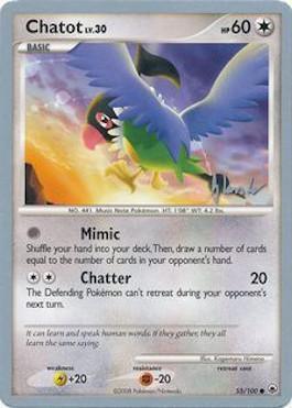 Chatot LV.30 (55/100) (Empotech - Dylan Lefavour) [World Championships 2008] - POKÉ JEUX