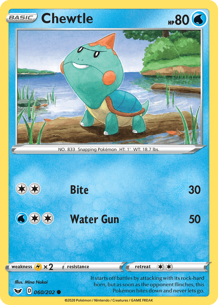 Chewtle (060/202) [Sword & Shield: Base Set] - POKÉ JEUX