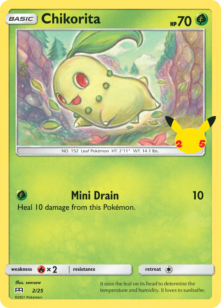 Chikorita (2/25) [McDonald's 25th Anniversary] - POKÉ JEUX