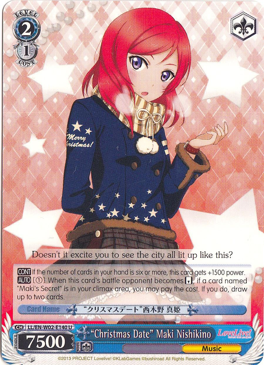 "Christmas Date" Maki Nishikino (LL/EN-W02-E140 U) [Love Live! DX Vol.2] - POKÉ JEUX