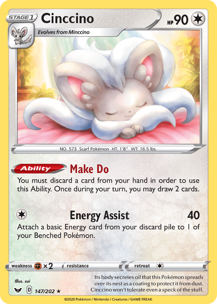 Cinccino (147/202) [Sword & Shield: Base Set] - POKÉ JEUX