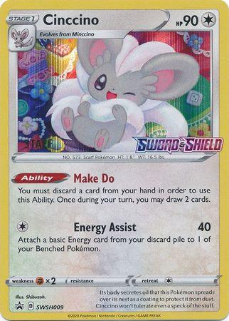 Cinccino (SWSH009) (Staff Prerelease Promo) [Sword & Shield: Black Star Promos] - POKÉ JEUX