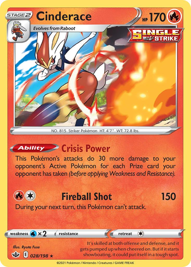 Cinderace (028/198) (Theme Deck Exclusive) [Sword & Shield: Chilling Reign] - POKÉ JEUX