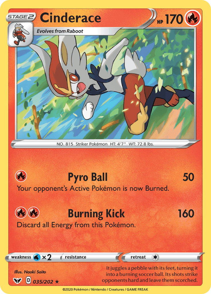 Cinderace (035/202) [Sword & Shield: Base Set] - POKÉ JEUX