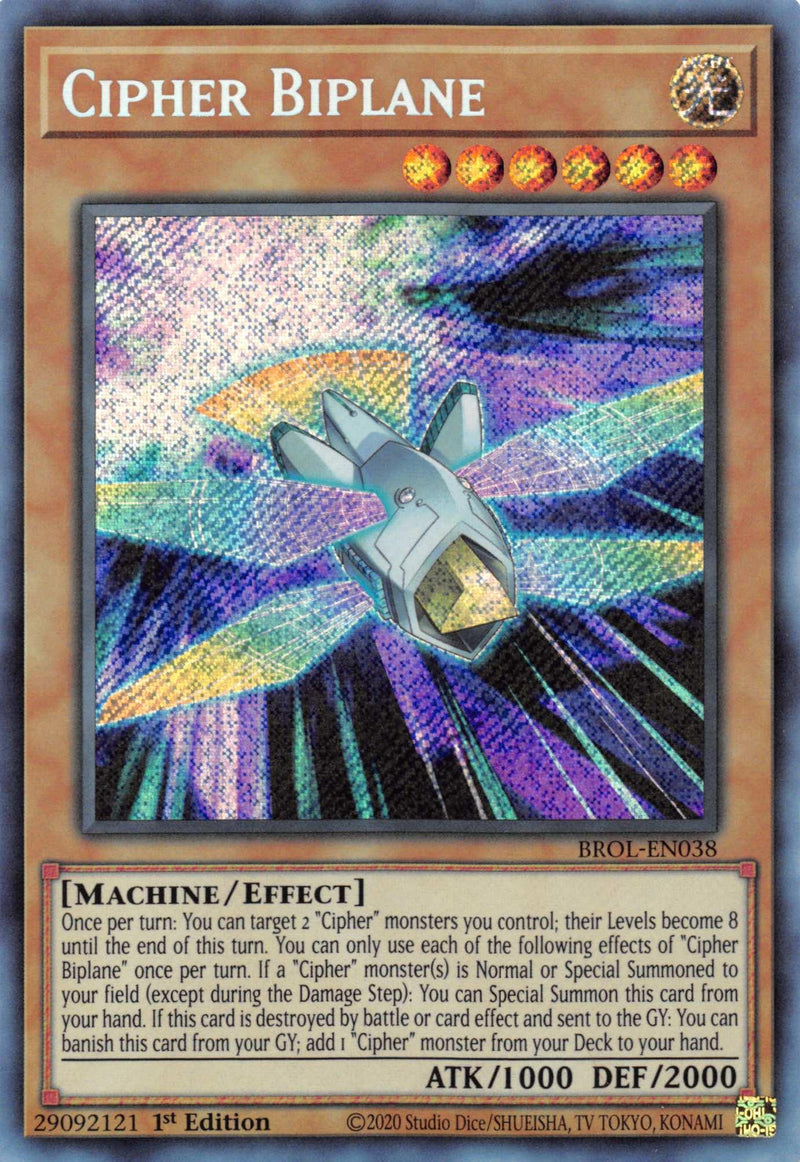 Cipher Biplane [BROL-EN038] Secret Rare - POKÉ JEUX