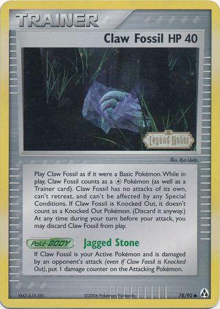 Claw Fossil (78/92) (Stamped) [EX: Legend Maker] - POKÉ JEUX