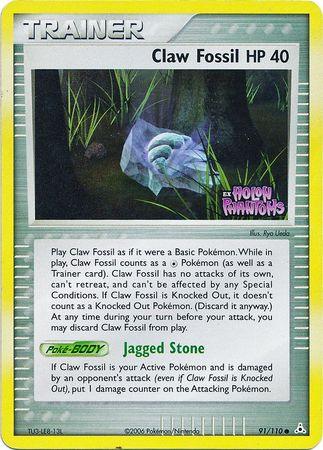 Claw Fossil (91/110) (Stamped) [EX: Holon Phantoms] - POKÉ JEUX