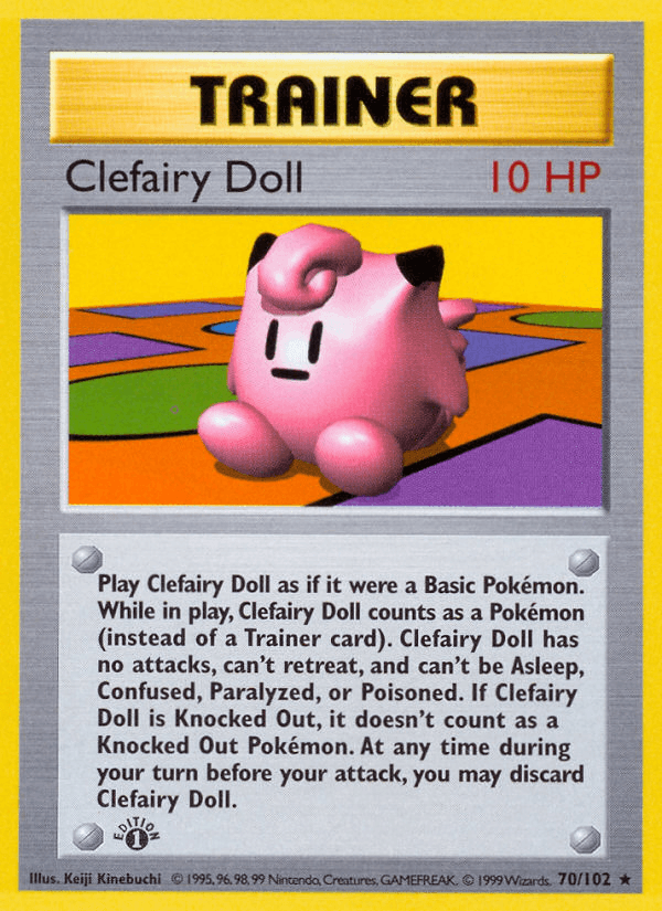 Clefairy Doll (70/102) (Shadowless) [Base Set 1st Edition] - POKÉ JEUX