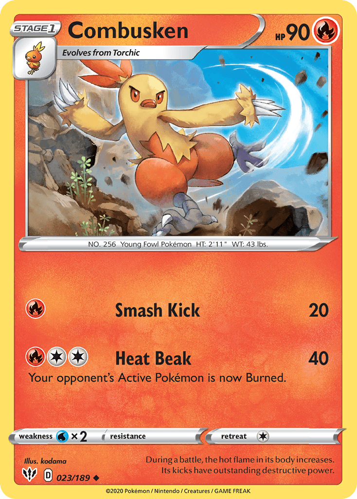 Combusken (023/189) [Sword & Shield: Darkness Ablaze] - POKÉ JEUX