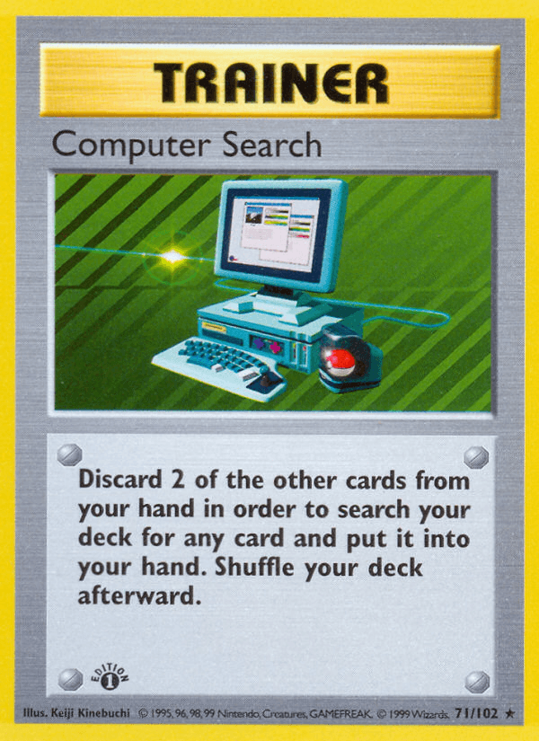 Computer Search (71/102) (Shadowless) [Base Set 1st Edition] - POKÉ JEUX