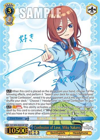 Confession of Love, Miku Nakano (5HY/W90-E083SSP SSP) [The Quintessential Quintuplets 2] - POKÉ JEUX