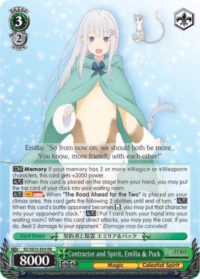 Contractor and Spirit, Emilia & Puck (RZ/SE35-E04 RR) (Parallel Foil) [Re:ZERO: The Frozen Bond] - POKÉ JEUX