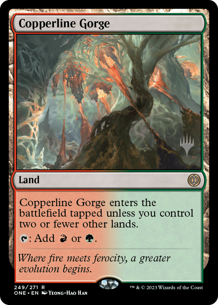 Copperline Gorge (Promo Pack) [Phyrexia: All Will Be One Promos] - POKÉ JEUX