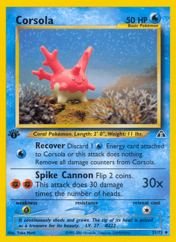 Corsola (37/75) [Neo Discovery 1st Edition] - POKÉ JEUX