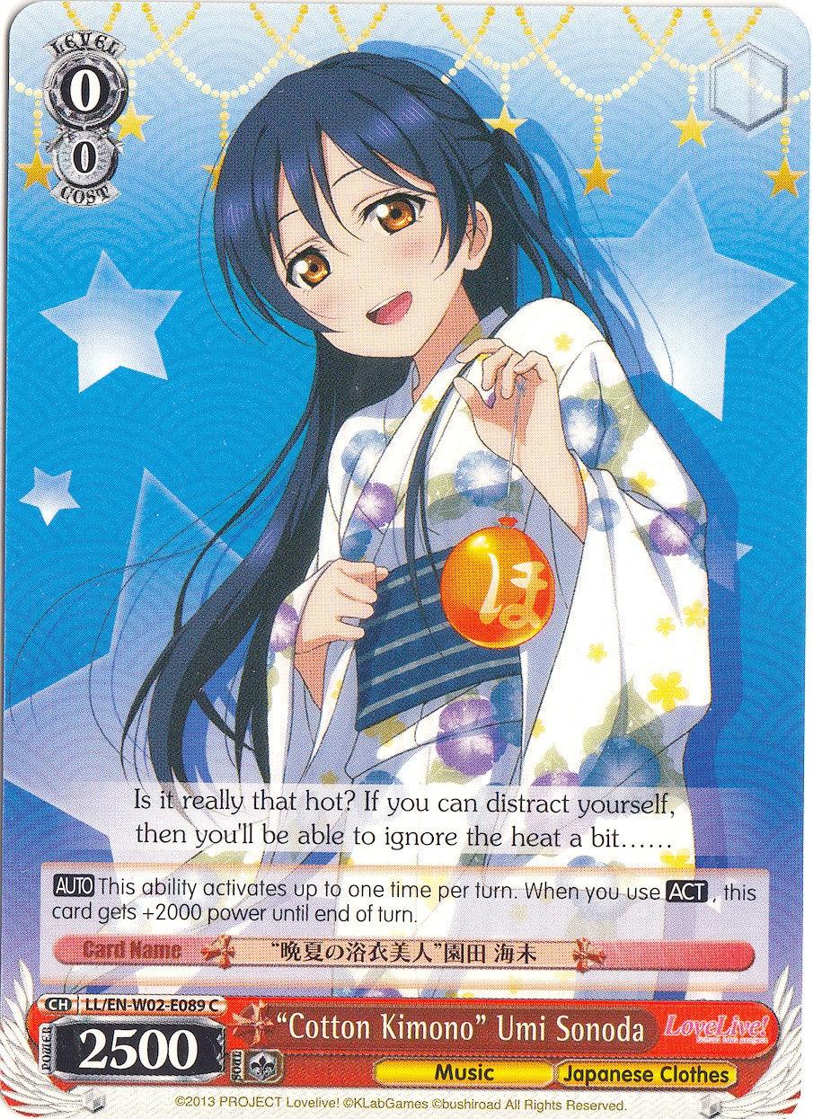 "Cotton Kimono" Umi Sonoda (LL/EN-W02-E089 C) [Love Live! DX Vol.2] - POKÉ JEUX