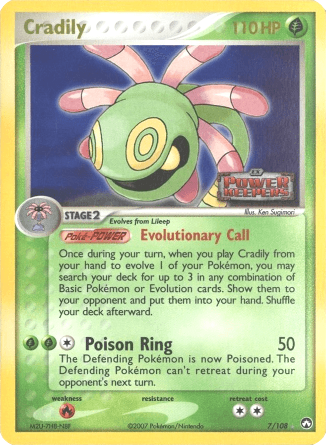 Cradily (7/108) (Stamped) [EX: Power Keepers] - POKÉ JEUX