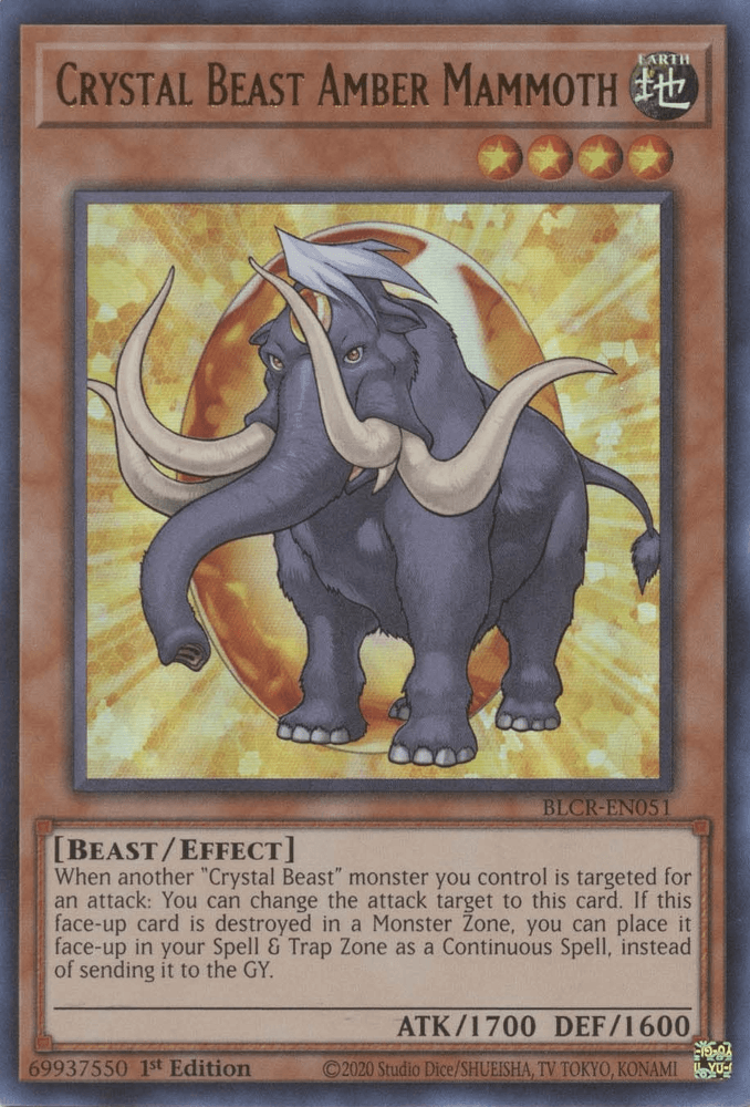 Crystal Beast Amber Mammoth [BLCR-EN051] Ultra Rare - POKÉ JEUX