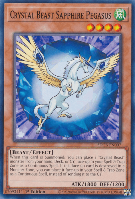 Crystal Beast Sapphire Pegasus [SDCB-EN007] Common - POKÉ JEUX