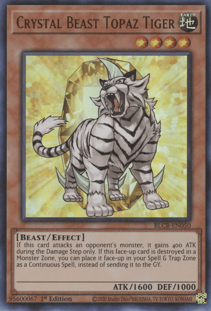 Crystal Beast Topaz Tiger [BLCR-EN050] Ultra Rare - POKÉ JEUX