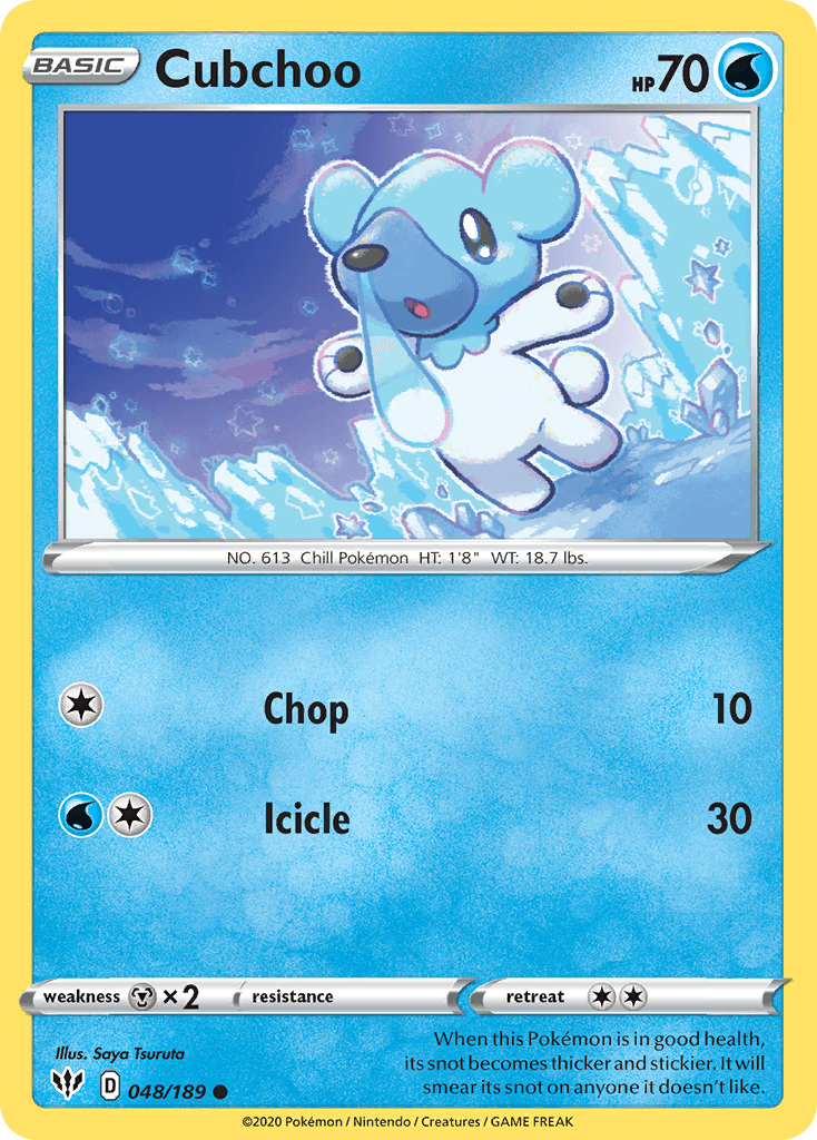 Cubchoo (048/189) [Sword & Shield: Darkness Ablaze] - POKÉ JEUX