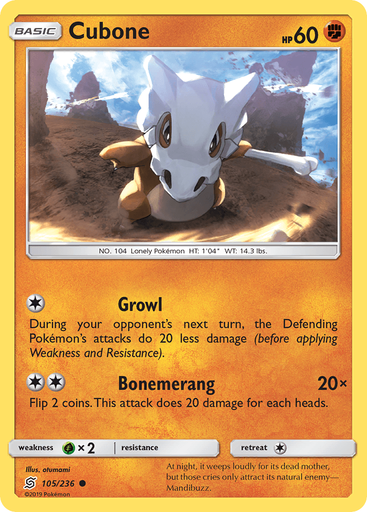 Cubone (105/236) [Sun & Moon: Unified Minds] - POKÉ JEUX