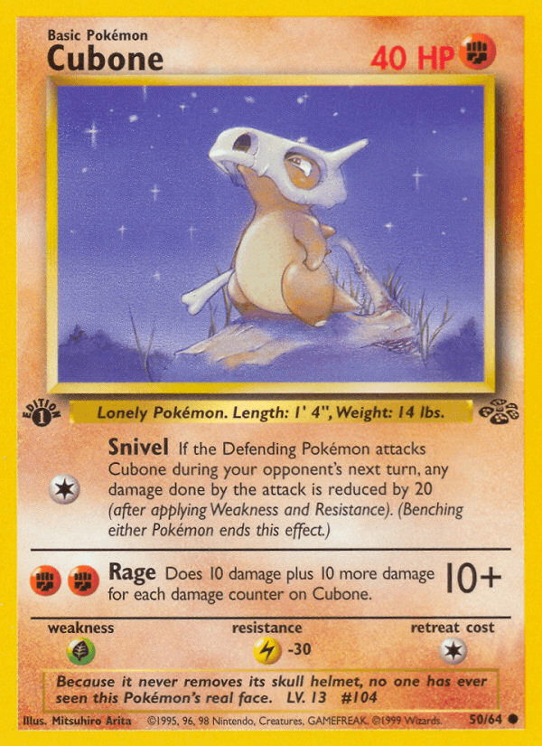 Cubone (50/64) [Jungle 1st Edition] - POKÉ JEUX