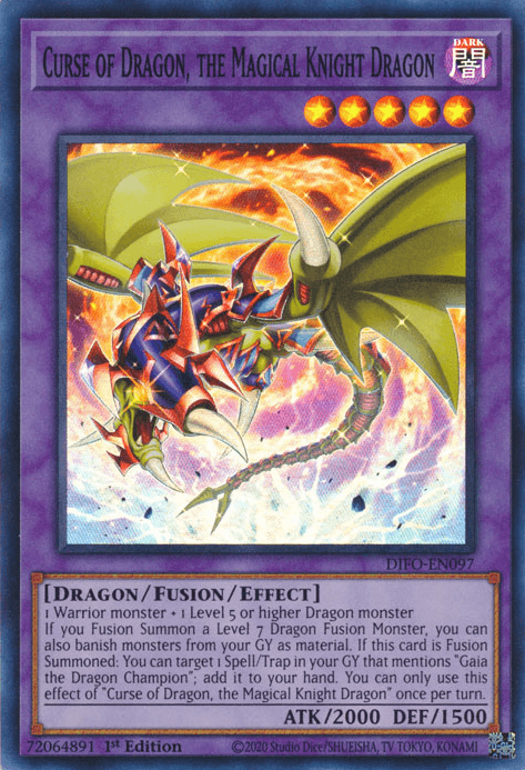 Curse of Dragon, the Magical Knight Dragon [DIFO-EN097] Super Rare - POKÉ JEUX