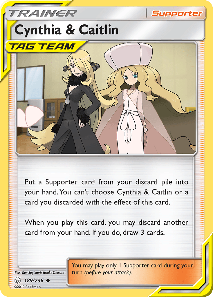 Cynthia & Caitlin (189/236) [Sun & Moon: Cosmic Eclipse] - POKÉ JEUX