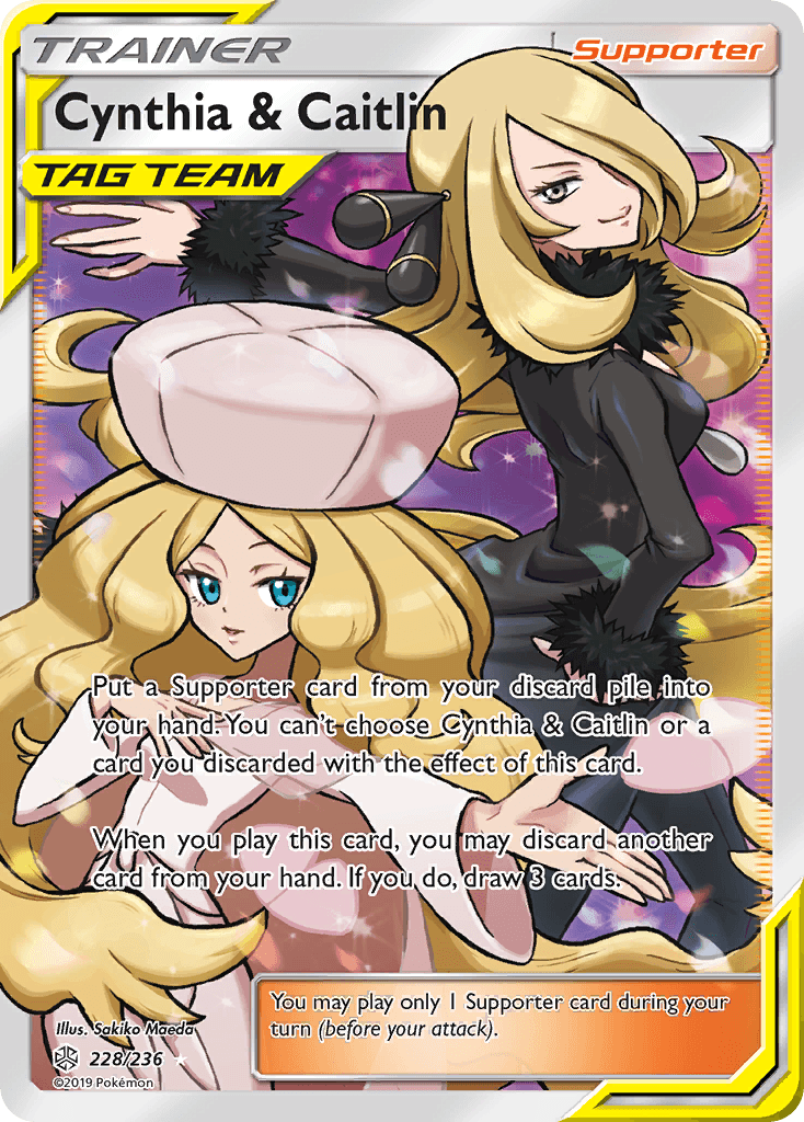 Cynthia & Caitlin (228/236) [Sun & Moon: Cosmic Eclipse] - POKÉ JEUX