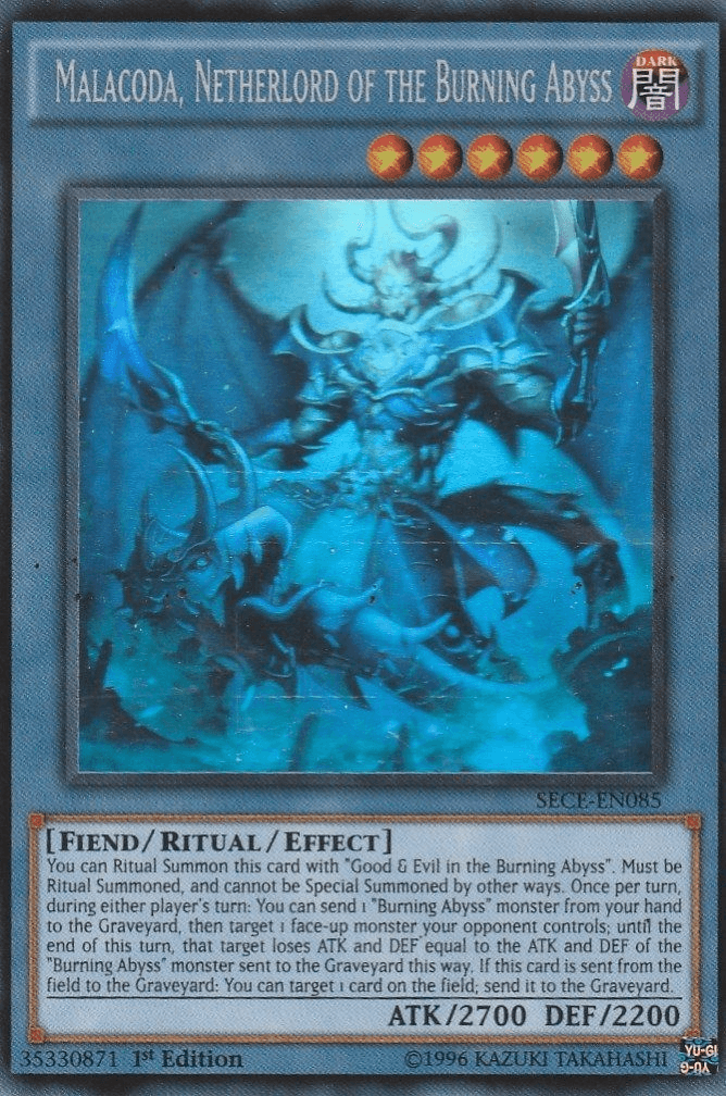 Malacoda, Netherlord of the Burning Abyss [SECE-EN085] Ghost Rare - POKÉ JEUX